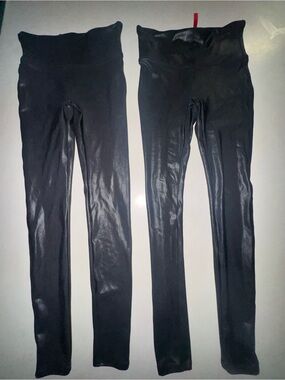 Spanx Black Leggings Size Small Lot Of 2 Pairs